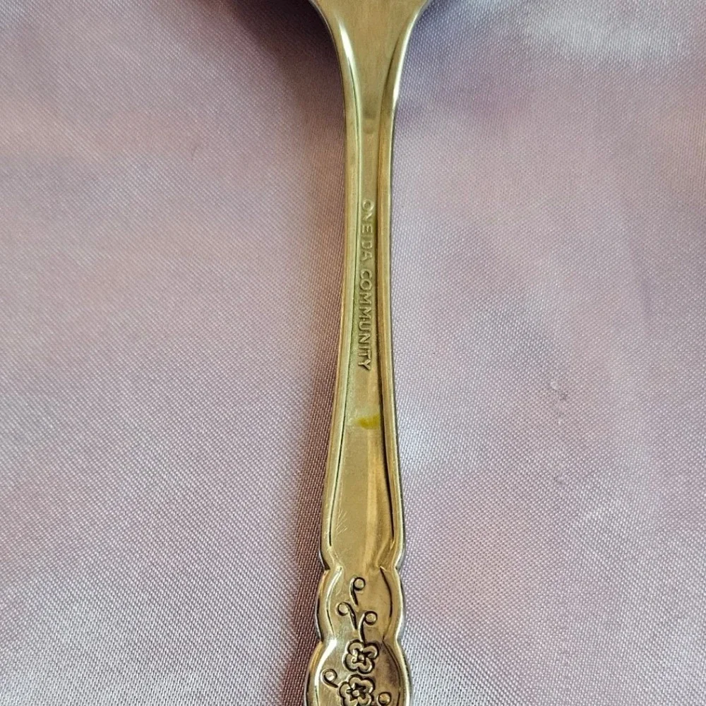 Oneida Community floral glen Stainless Steel 4pc Serving Set Ladle Berry Spoon